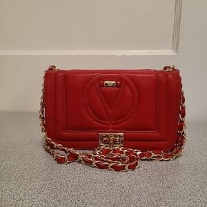 Valentino Red Chain Shoulder Bag